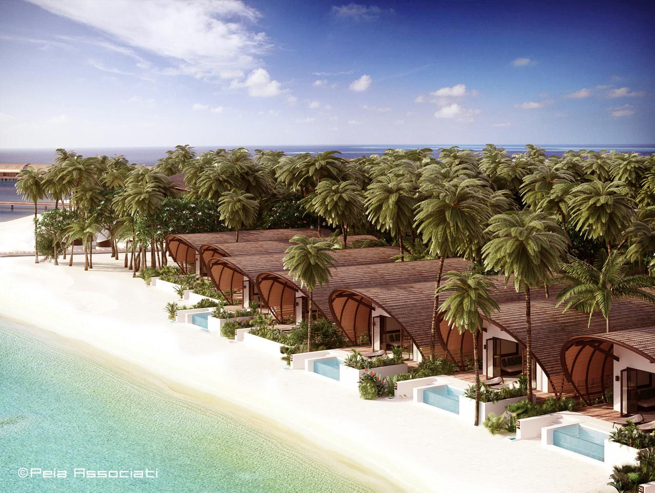 The Westin Maldives Miriandhoo Resort - Island Villas Aerial