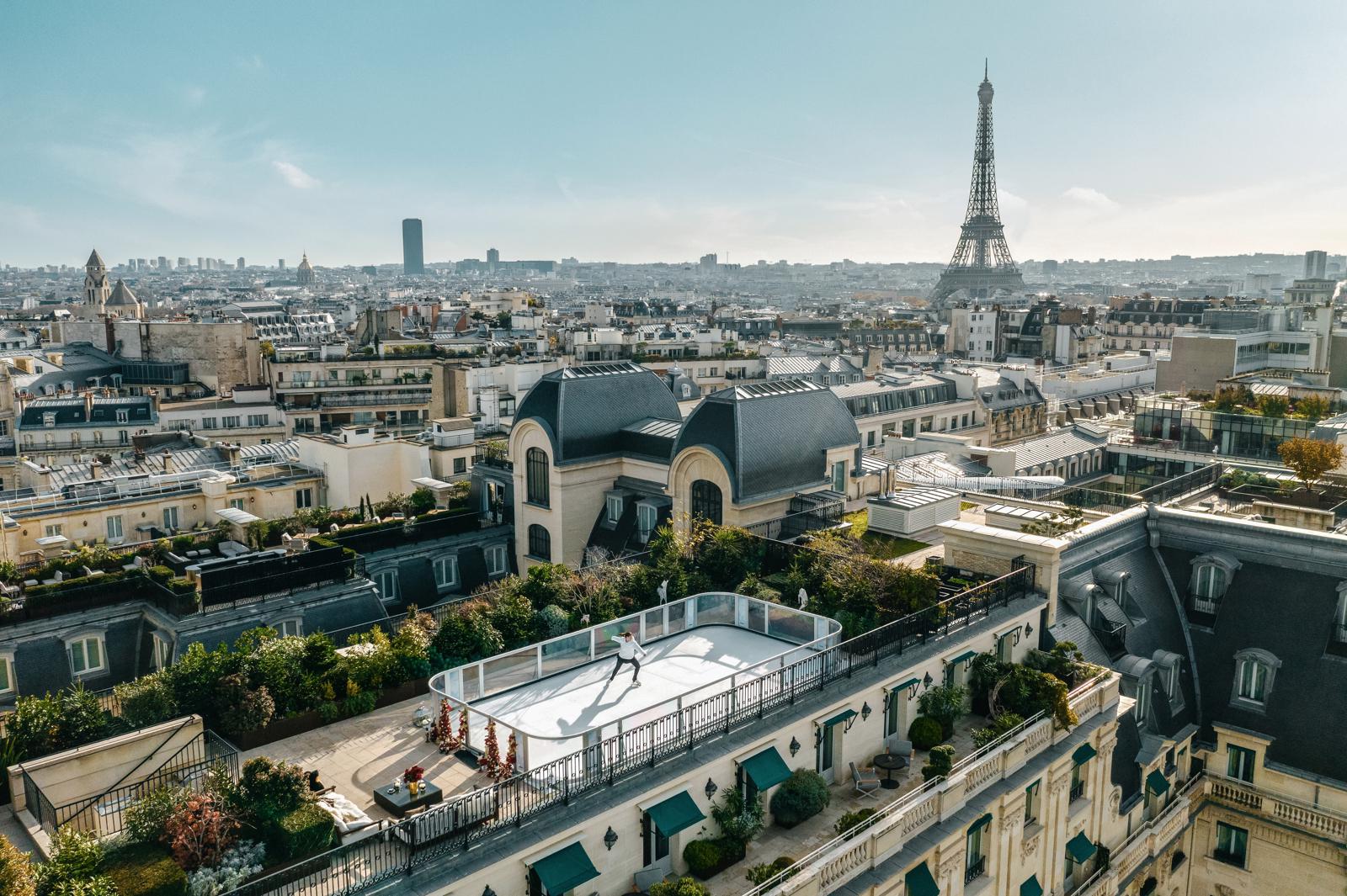The Peninsula Paris Unveils Rooftop Ice Rink