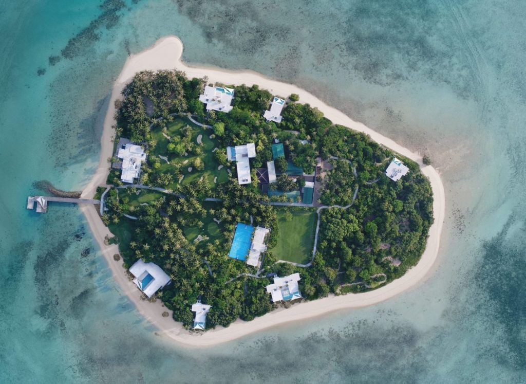 Aerial View of Banwa Private Island