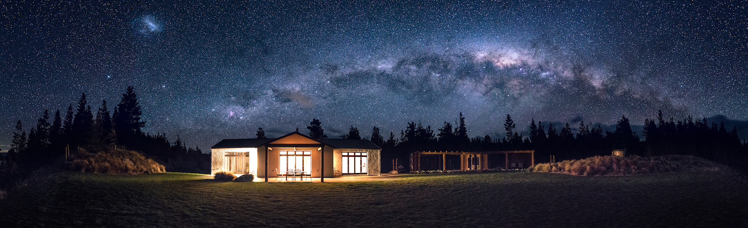 The night sky above Mount Cook Lakeside Retreat Villa