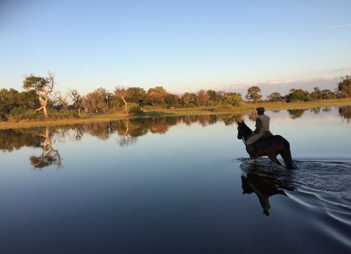 Take a horse ride through Botswana's Okavango Delta. Photography: Classic Safari Co.