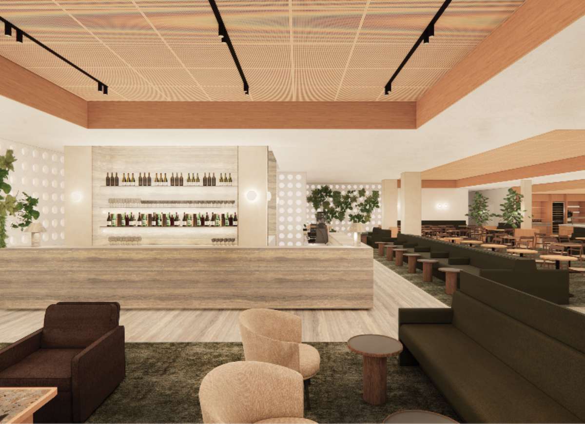 A render of the new Auckland Lounge. Image supplied.