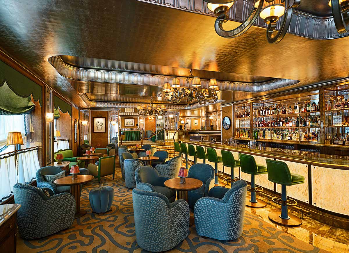 The new-look Vesper Bar at The Dorchester is inspired by the hotel's links with James Bond. Image supplied.