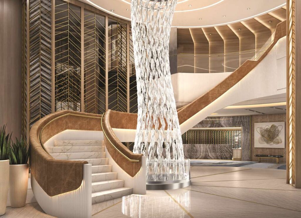 Oceania Cruises' Allura - Lobby Grand Staircase