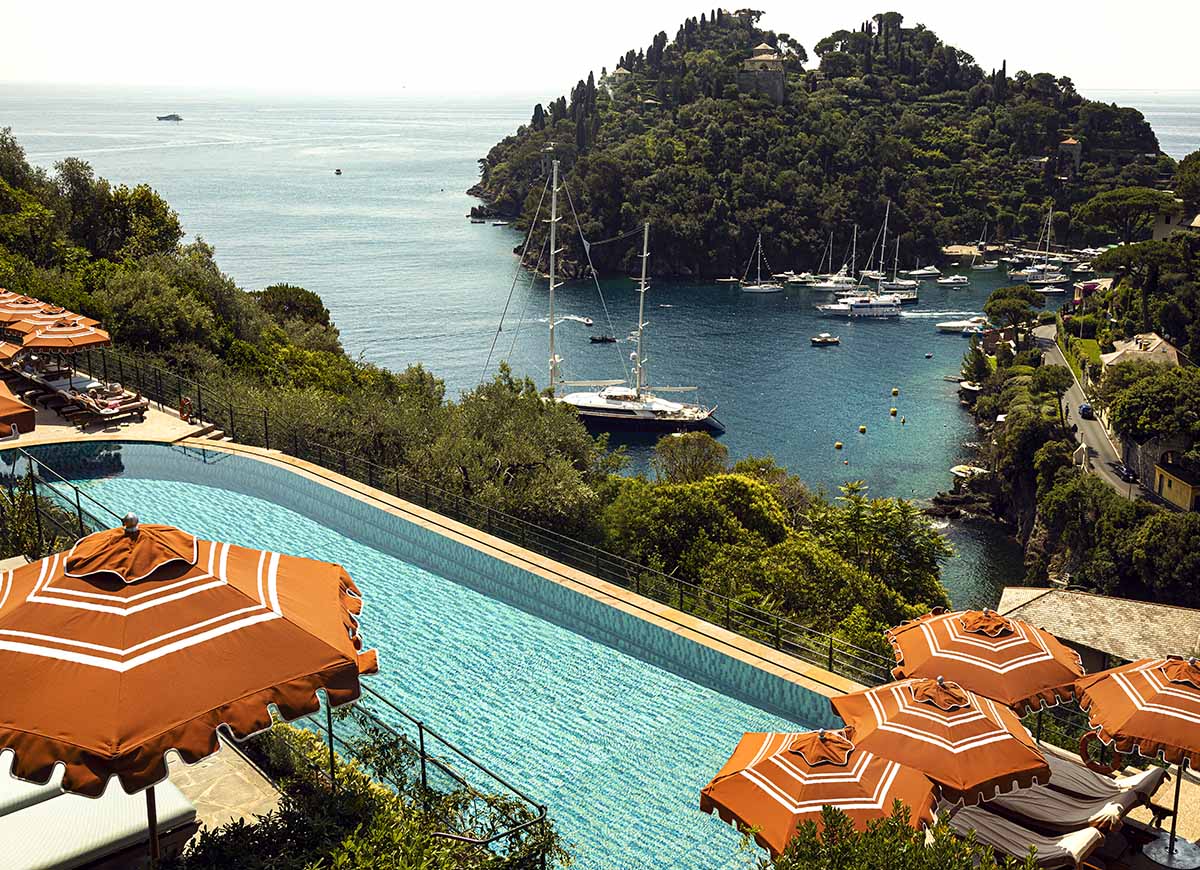 Swimming pool at Belmond Hotel Splendido, Portofino.