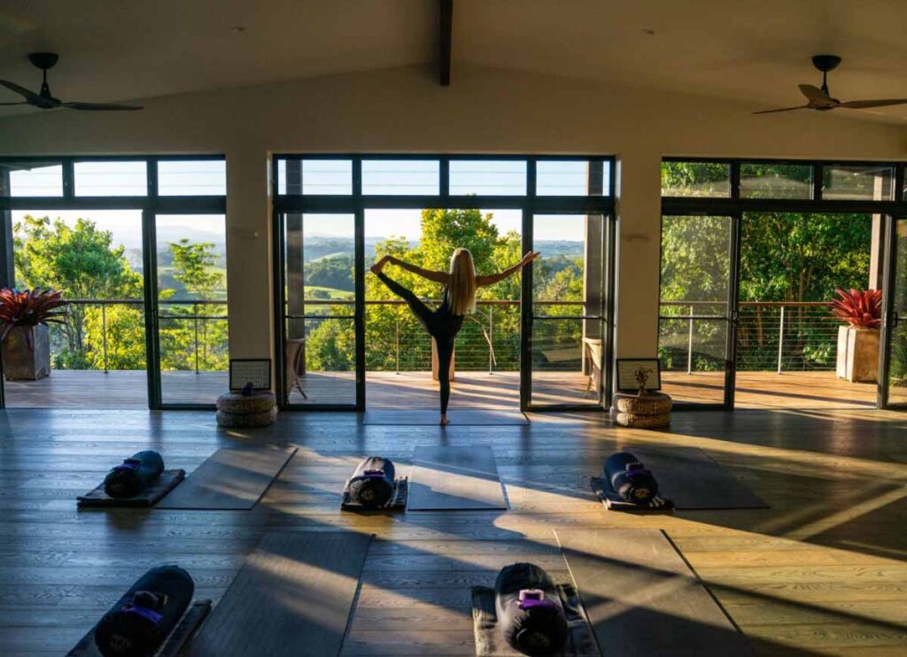 Samadhi Yoga Room at Gaia Retreat.
