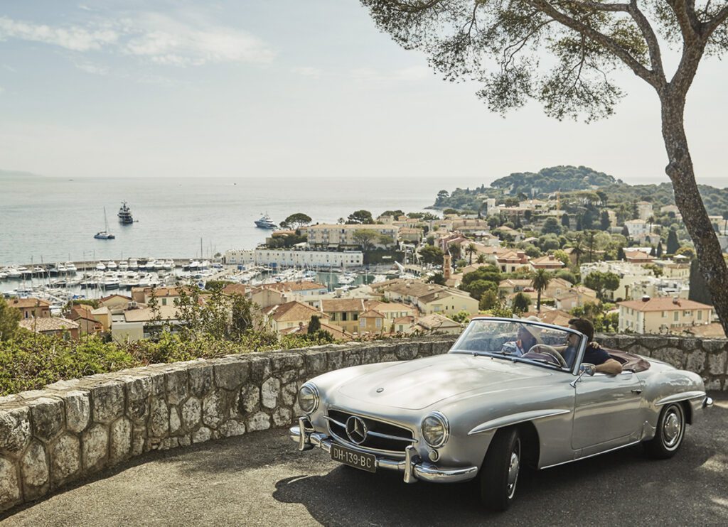 Vintage touring in Monte Carlo on the Four Seasons Private Jet journey.