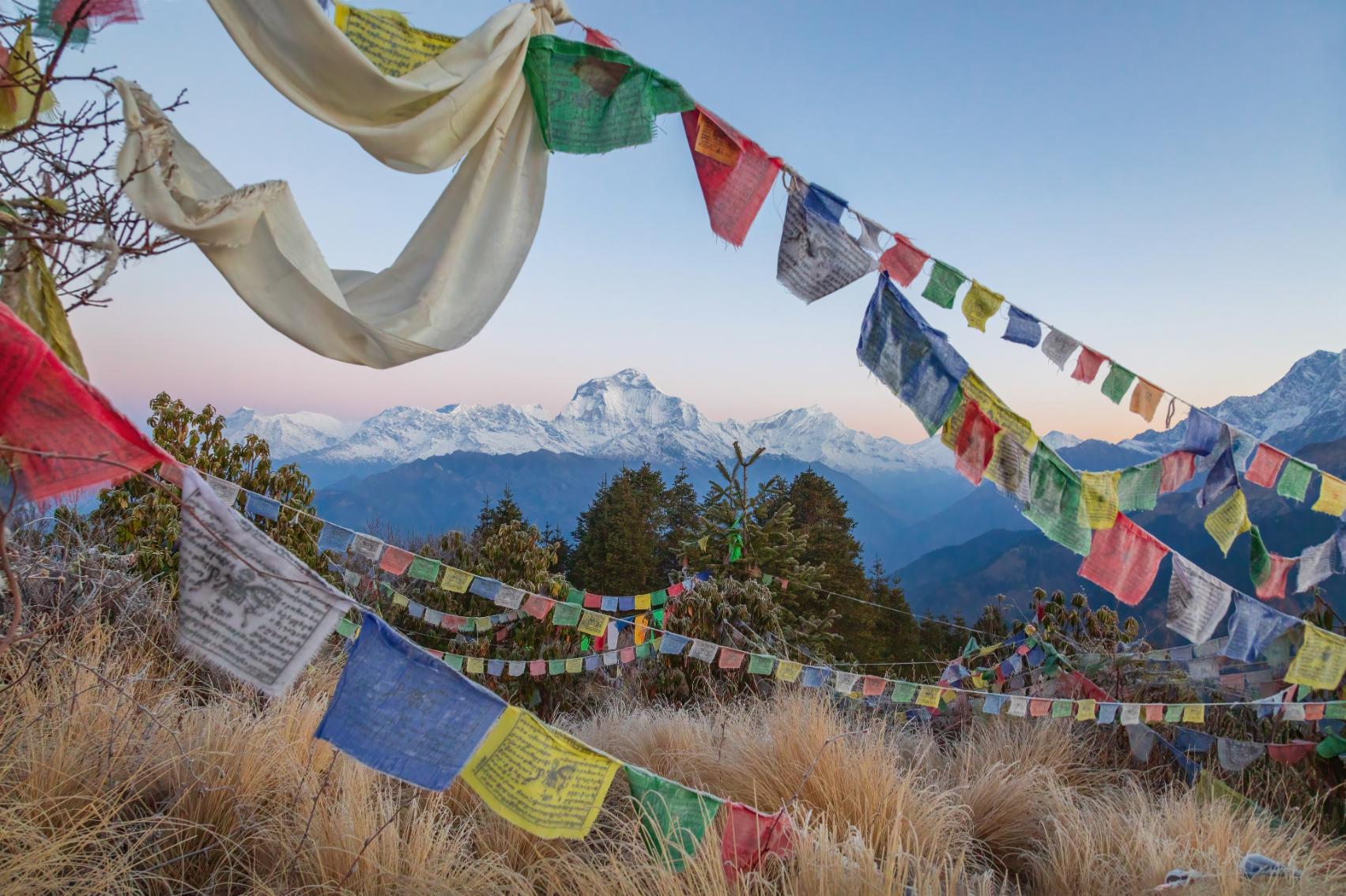 Tibetan prayer flag in Nepal